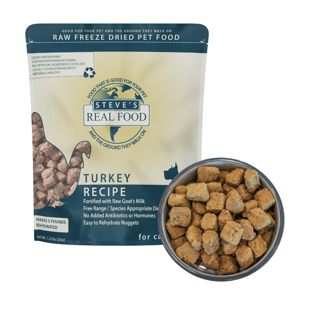 ドッグフード We're Steve's Real Food Freeze Dried Raw Dog Food | Turkey Recipe – Raw