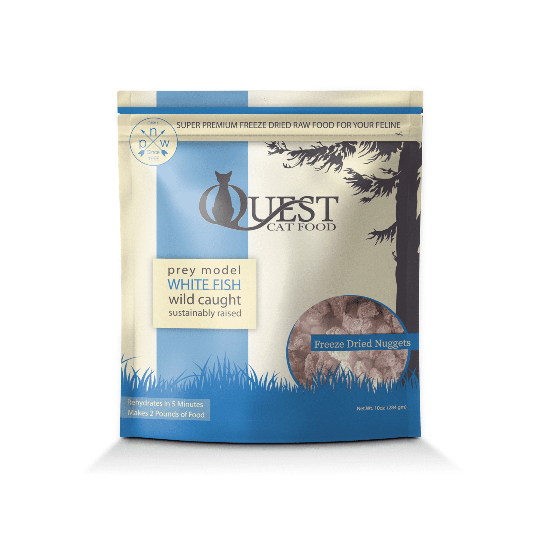 Freeze-Dried Raw Cat Food: White Fish (2 Pack)