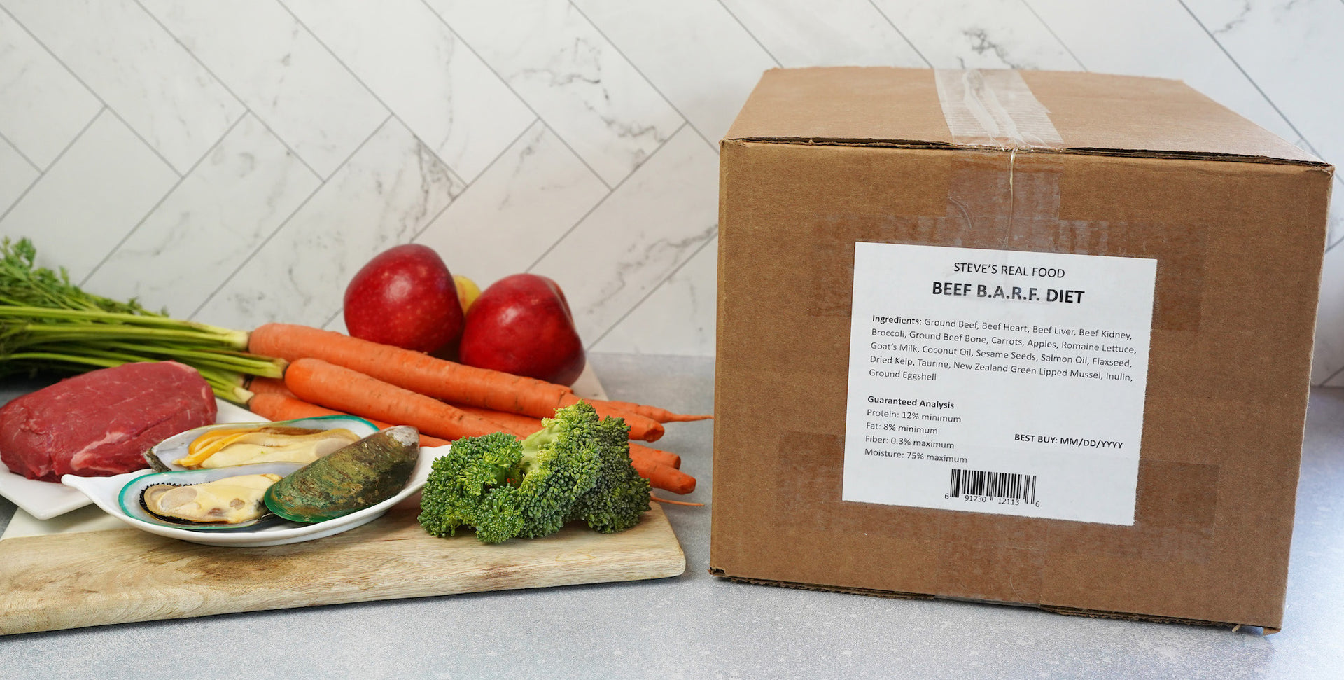 Frozen 20 lb Bulk Boxes BARF Diet Steve's Real Food Online Raw