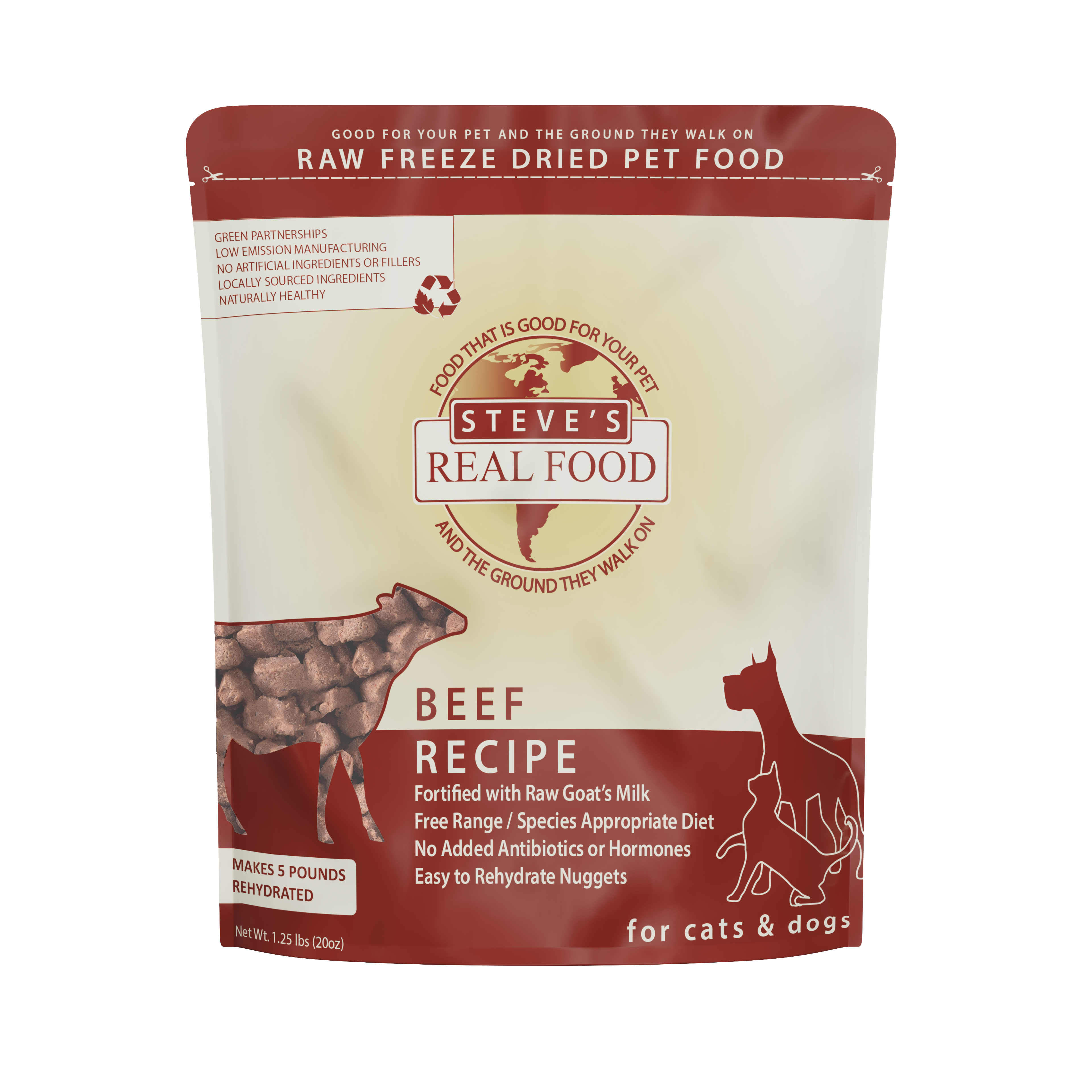 Freeze Dried Raw Pet Food: Beef Nuggets