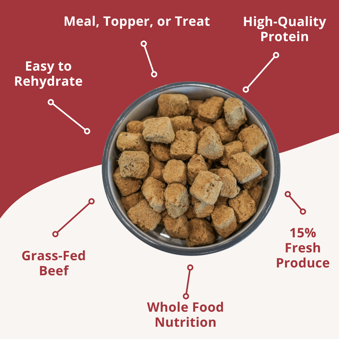 Freeze Dried Raw Dog Food: Beef Nuggets