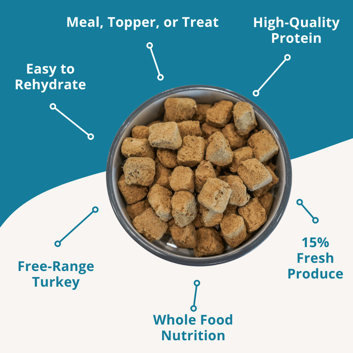 Freeze Dried Raw Pet Food: Turkey Nuggets