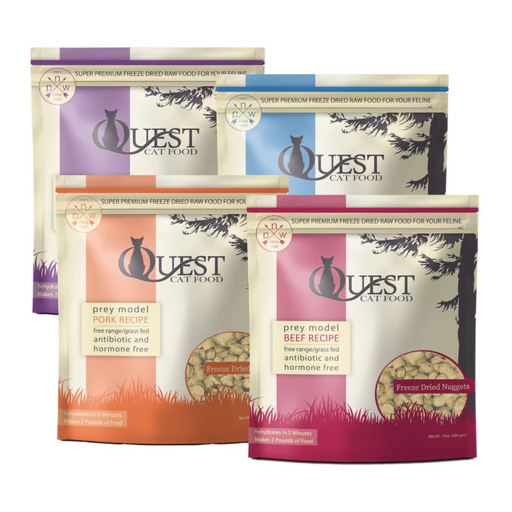 Variety Freeze-Dried Raw Cat Food (4 pack) Bundle