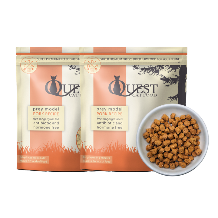Pork Freeze-Dried Raw Cat Food (2 Pack) Bundle