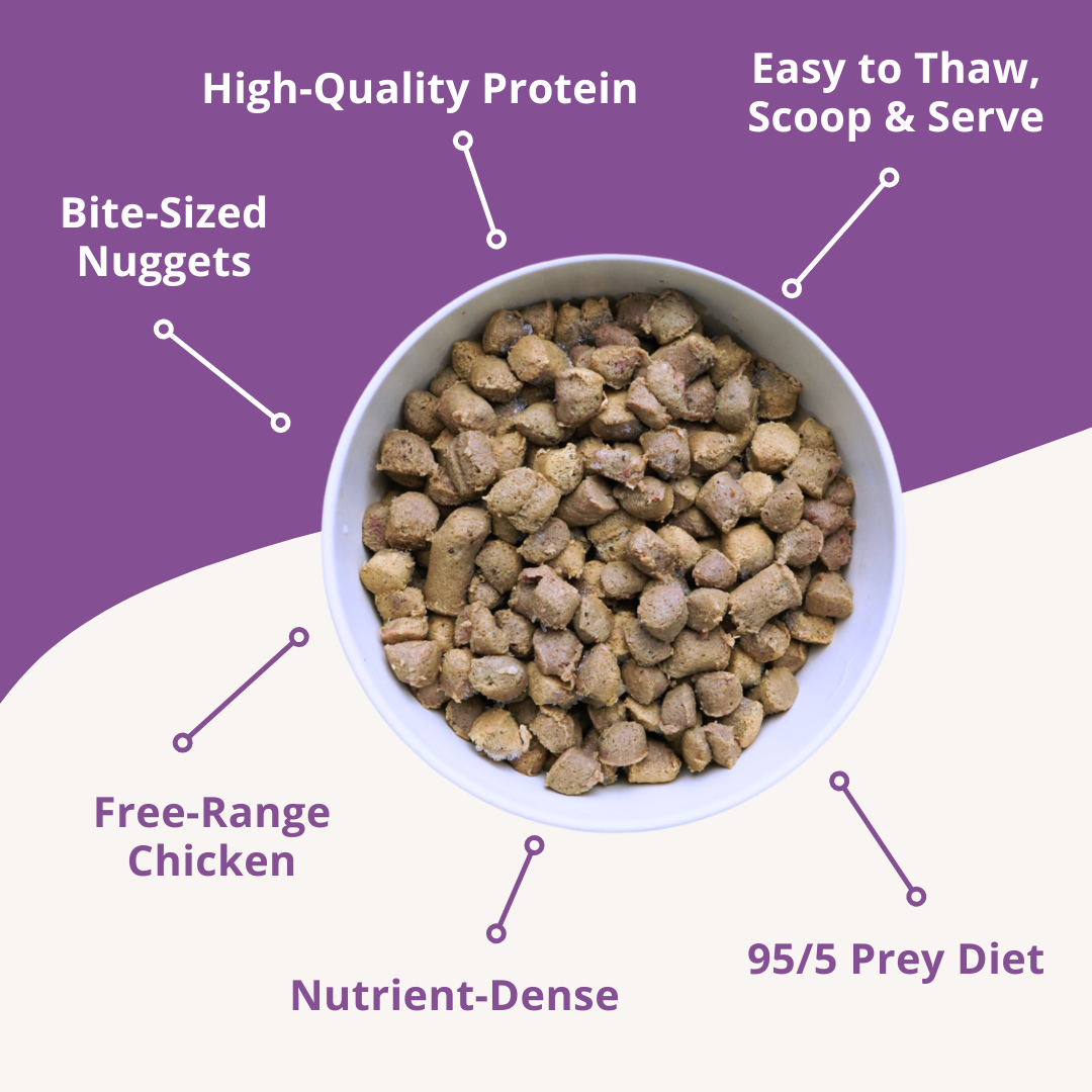 Frozen Raw Cat Food: Chicken Diet (4 Pack)