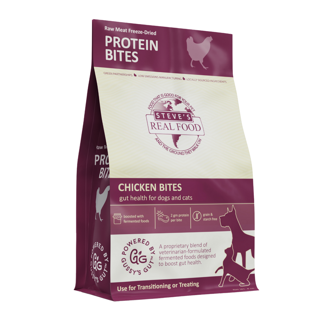 Chicken Protein Bites - Freeze-Dried Gut Health Treats for Dogs and Cats