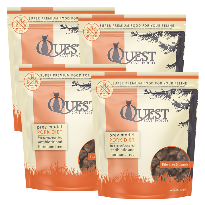 Frozen Raw Cat Food: Pork Diet (4 Pack)