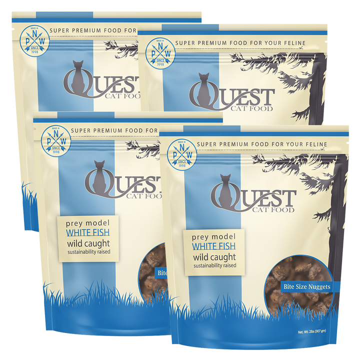 Frozen Raw Cat Food: White Fish Diet (4 Pack)