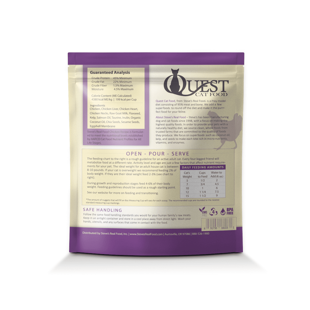 Freeze-Dried Raw Cat Food: Chicken Diet (2 Pack)