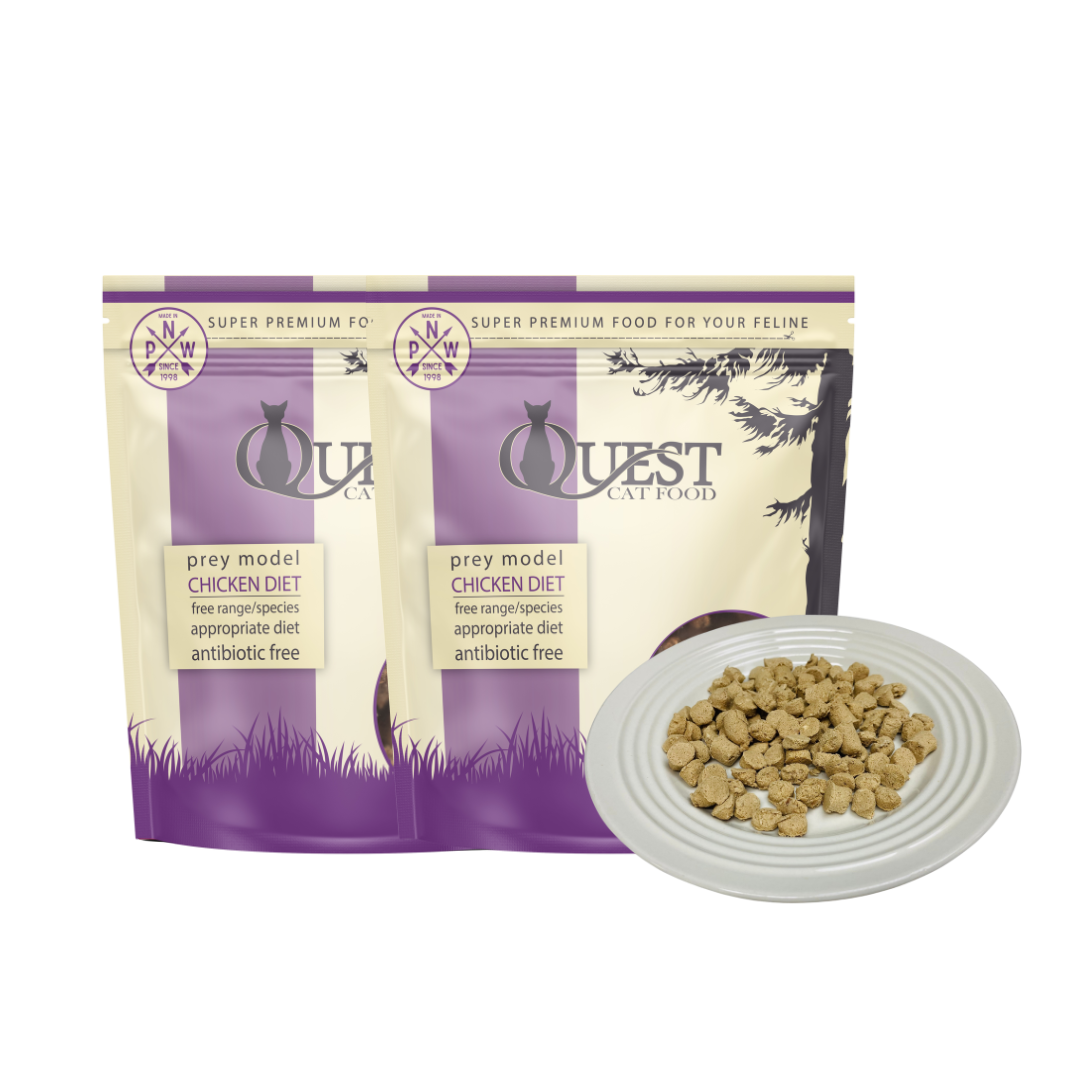 Freeze-Dried Raw Cat Food: Chicken Diet (2 Pack)