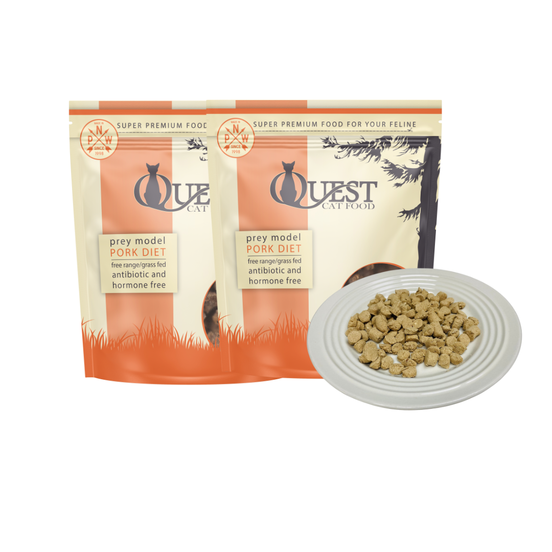 Freeze-Dried Raw Cat Food: Pork Diet (2 Pack)